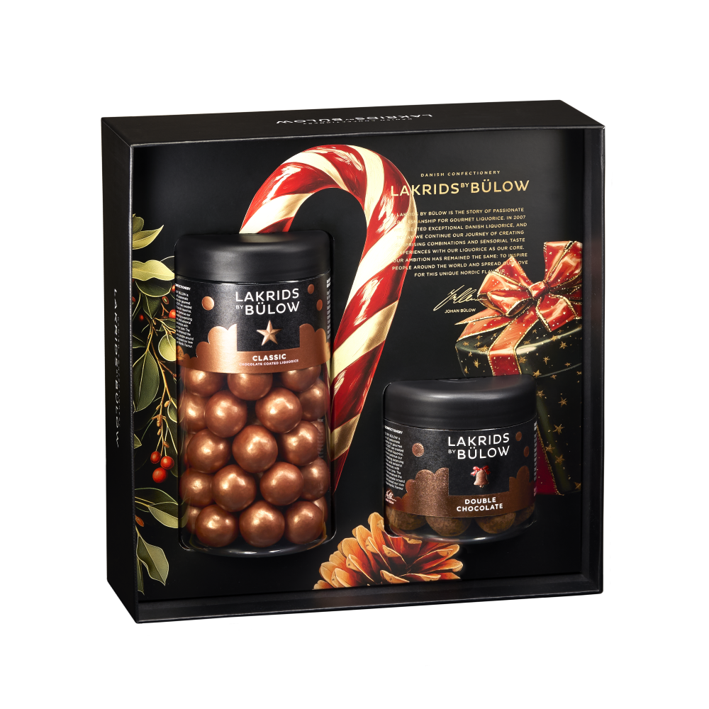 GIFT BOX REG/SMALL | CLASSIC + DOUBLE CHOCOLATE 385G